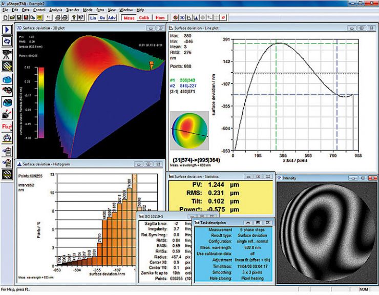 µShapeTM Interferometer Software